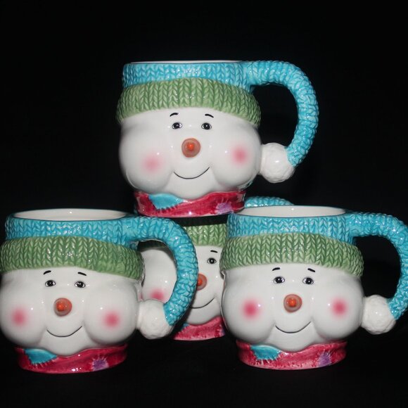 Liv Canada Other - Delightful Frosty Snowman Mugs | Set of 4 Christmas Stuffins Mugs | Liv Canada